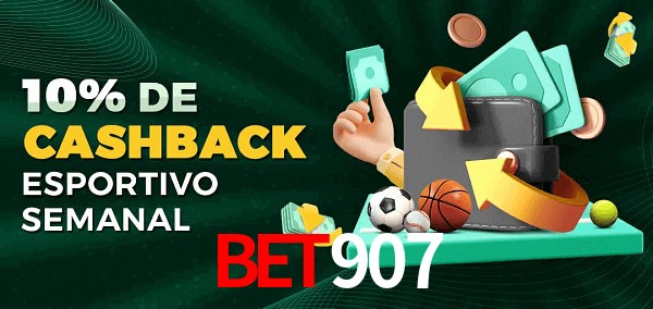 10% de bônus de cashback na bet907